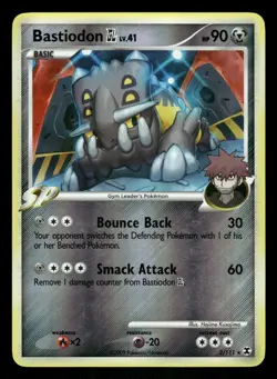 Pokemon Bastiodon GL Holo Rare Rising Rivals 2/111 LP Reverse Holo - Image 1