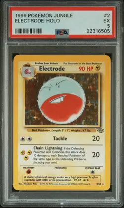 1999 POKEMON JUNGLE #2 ELECTRODE-HOLO PSA 5 - Image 1