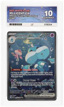 ACE 10 Jellicent EX 168/086 White Flare SIR Holo Pokemon Card - Gem Mint - Image 1