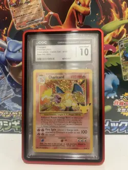 Grade 10 Pokemon Charizard 4/102 celebrations Holo - English - Image 1