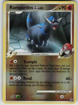 Pokemon TCG Rampardos GL Holo Rare Reverse Holo Rising Rivals 11/111 - Image 1