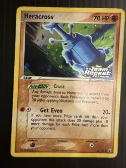 Heracross 43/109 Reverse Holo Team Rocket Returns Stamped Pokemon Card HP - Image 1