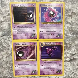 Pokemon TCG Gym Challenge 4 Card Lot - Sabrina's Gastly, Haunter - Image 1