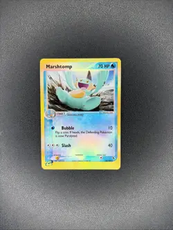 2003 Pokemon Marshtomp 40/109 Pokemon Ruby and Sapphire Reverse Holo HP Creases - Image 1