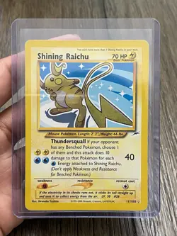 Pokemon Shining Raichu Secret Rare Neo Destiny 111/105 Holo - Image 2