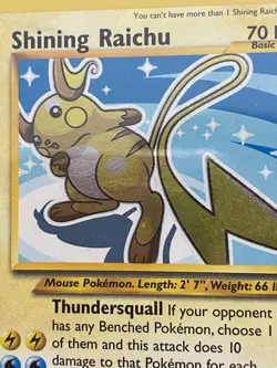 Pokemon Shining Raichu Secret Rare Neo Destiny 111/105 Holo - Image 4