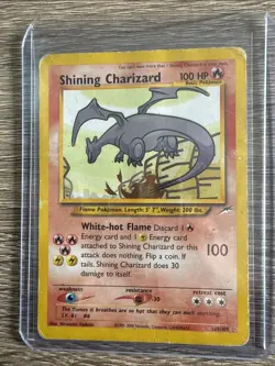Pokemon TCG Shining Charizard Neo Destiny Holo Card 107/105 Secret Rare HP/D - Image 1
