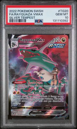 Rayquaza Vmax TG20/TG30 Trainer Gallery Silver Tempest Pokemon English PSA 10 - Image 1