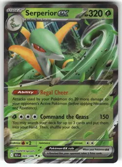 Serperior ex 003/086 SV: Black Bolt NM Pokemon Card TCG - Image 1