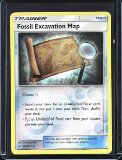 Pokemon TCG Fossil Excavation Map 107/131 Reverse Holo Trainer Forbidden Light B - Image 1