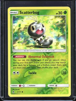 Pokemon TCG Scatterbug 5/131 Reverse Holo Forbidden Light B-0002 - Image 1