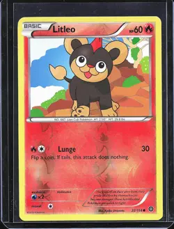 Pokemon TCG Litleo 22/114 Reverse Holo Steam Siege B-0002 - Image 1