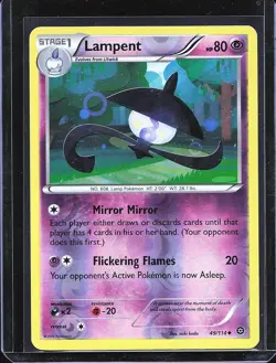 Pokemon TCG Lampent 49/114 Reverse Holo Steam Siege B-0002 - Image 1