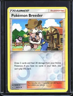 Pokemon TCG Pokemon Breeder 63/73 Reverse Holo Shining Legends B-0002 - Image 1
