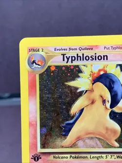 Pokemon TCG Typhlosion 1st Edition 17/111 Neo Genesis Holo Rare WOTC VTG 2000 - Image 2