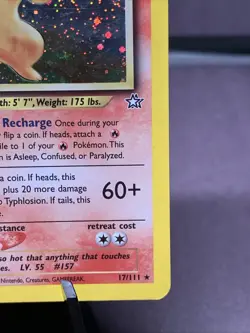 Pokemon TCG Typhlosion 1st Edition 17/111 Neo Genesis Holo Rare WOTC VTG 2000 - Image 4