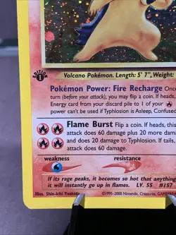 Pokemon TCG Typhlosion 1st Edition 17/111 Neo Genesis Holo Rare WOTC VTG 2000 - Image 5
