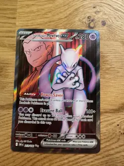 Pokemon TCG Team Rockets Mewtwo EX 213/182 Full Art Destined Rivals - Image 1