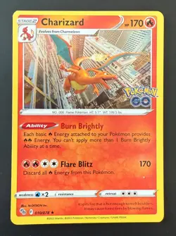 Charizard - 010/078 - Pokemon GO - Holo Rare - Pokemon TCG - Image 1