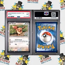 Eevee (Holiday Calendar) 133/165 Snowflake Stamp Cosmos Holo MINT PSA 9 - Image 1