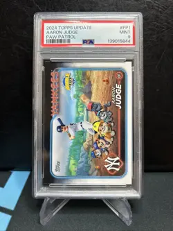 AARON JUDGE PAW PATROL 2024 Topps Update #PP-1 Super Short Print SSP PSA 9 - Image 3