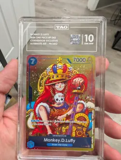 P-043 Luffy Convention promo Foil One Piece Card Tag 10 - Image 1