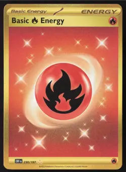 Basic Fire Energy - 230/197 - Hyper Rare - Obsidian Flames - Pokemon - NM/M - Image 1