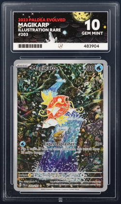 Magikarp 203/193 Paldea Evolved Illustration Rare Ace 10 PERFECT SUBGRADES - Image 5