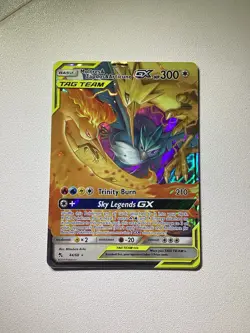 NM! Moltres, Zapdos & Articuno GX (44/68) Hidden Fates Holo Pokemon Card! - Image 1