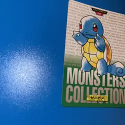 1996 Squirtle Carddass BANDAI Green Pokemon Card Japanese - Image 3