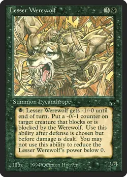 Lesser Werewolf Legends PLD Black Uncommon MAGIC THE GATHERING CARD ABUGames - Image 1