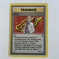 Blaine - 100/132 - Pokemon Gym Challenge Unlimited Rare Card LP - Image 1