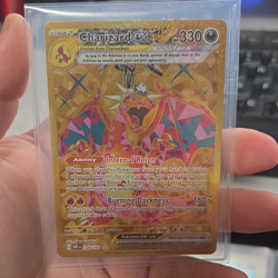 Pokemon Charizard ex gold Base Set Holo Rare 228/197 330HP Stage 2 Card English - Image 1