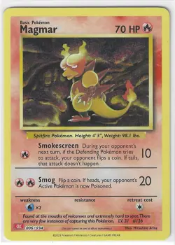 Magmar 006/034 Trading Card Game Classic Holo - NM - Image 1