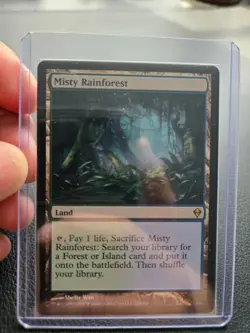 MTG Misty Rainforest Rare Fetch Land Zendikar Magic the Gathering EX Card - Image 5