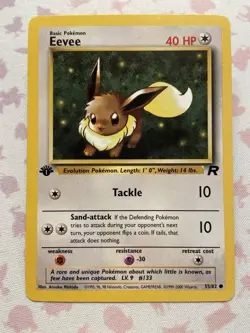 Pokemon TCG Eevee Team Rocket 1st Edition 55/82 Card - Image 1
