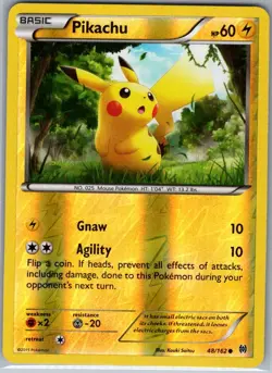 Pikachu 48/162 Reverse Holo XY - BREAKthrough - Pokemon Card - NM - Image 1