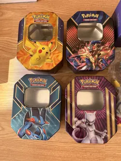 Pokemon Card Tins Yu-Gi-Oh! Digimon Empty Tins Storage Bundle Lot - Image 2