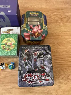 Pokemon Card Tins Yu-Gi-Oh! Digimon Empty Tins Storage Bundle Lot - Image 5