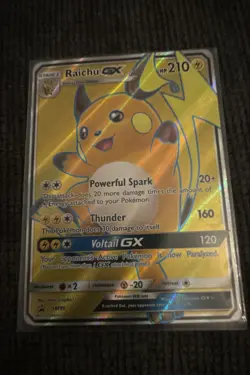 Raichu GX SM90 Full Art Promo Pokemon Card NM Pikachu Evolution - Image 1