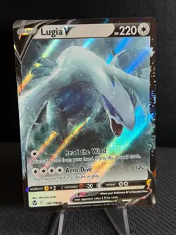 Lugia v 138/195 Silver Tempest Holo Ultra Rare Card NM/M - Image 1