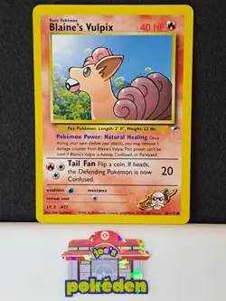 Blaine's Vulpix 065/132 Gym Heroes Regular Pokemon TCG NM-LP - Image 1