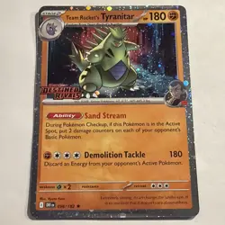 Pokemon Destined Rivals Team Rocket Tyranitar Stamped Promo 96 /182 - Image 2