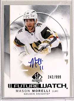 2024-25 SP Authentic Mason Morelli RC Auto 242/999 Vegas Golden Knights #119 - Image 1