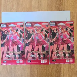 One Piece Heroines Edition EB 03 sleeved Booster Pack Lot Of 3 New Sealed - Image 1