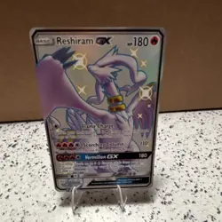 Pokemon Reshiram GX SV51/SV94 Hidden Fates 180 HP Shiny Holo Rare Card English - Image 1