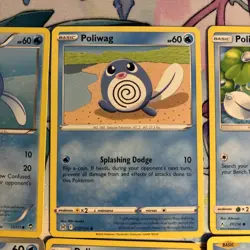 Pokemon Poliwag, Poliwhirl, Poliwrath 9 Card Lot - Non-holo - Image 3