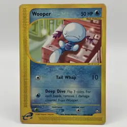Pokemon TCG Aquapolis Wooper Card Regular, Uncommon, HP Condition - Image 1