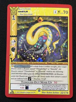 MetaZoo Native Haietlik 22/174 Full Holo Foil Card TCG NM/M Native 19 - Image 1