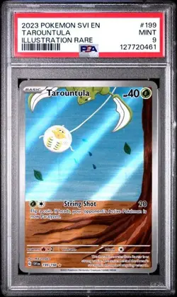 2023 POKEMON SVI EN-SCARLET &VIOLET #199 TAROUNTULA ILLUSTRATION RARE PSA 9 MINT - Image 1